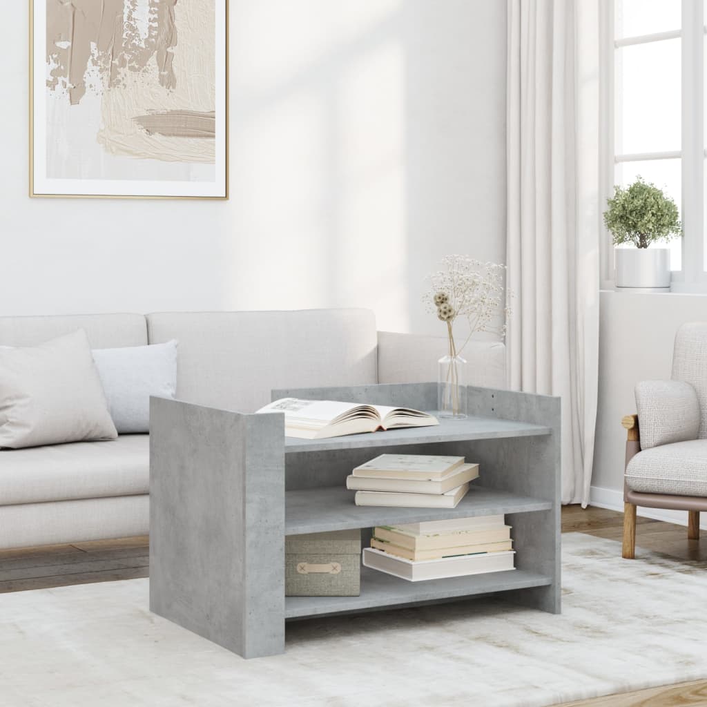 Mesa de centro 80x50x50 cm derivados de madeira cinza cimento