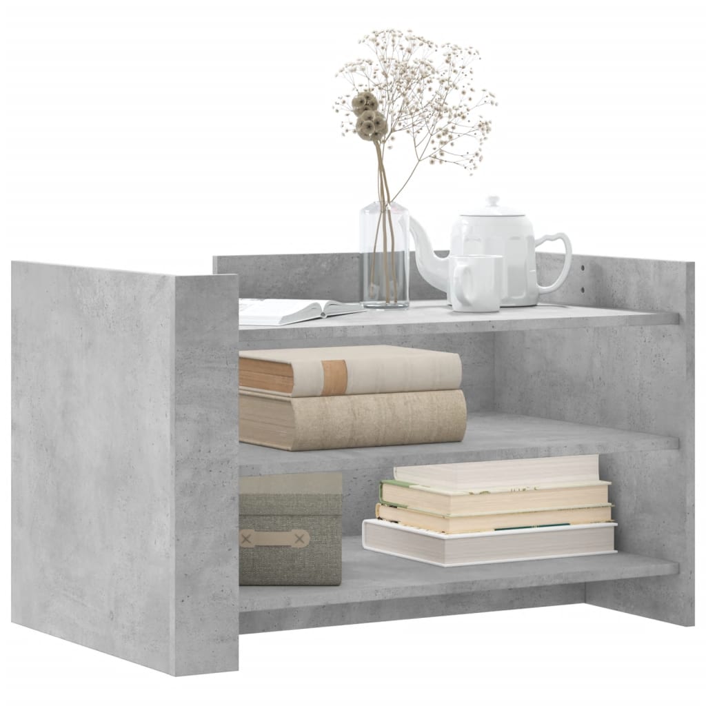 Mesa de centro 80x50x50 cm derivados de madeira cinza cimento