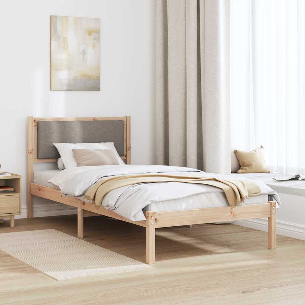 Estrutura da cama cinzento-acastanhado 90 x 190 cm