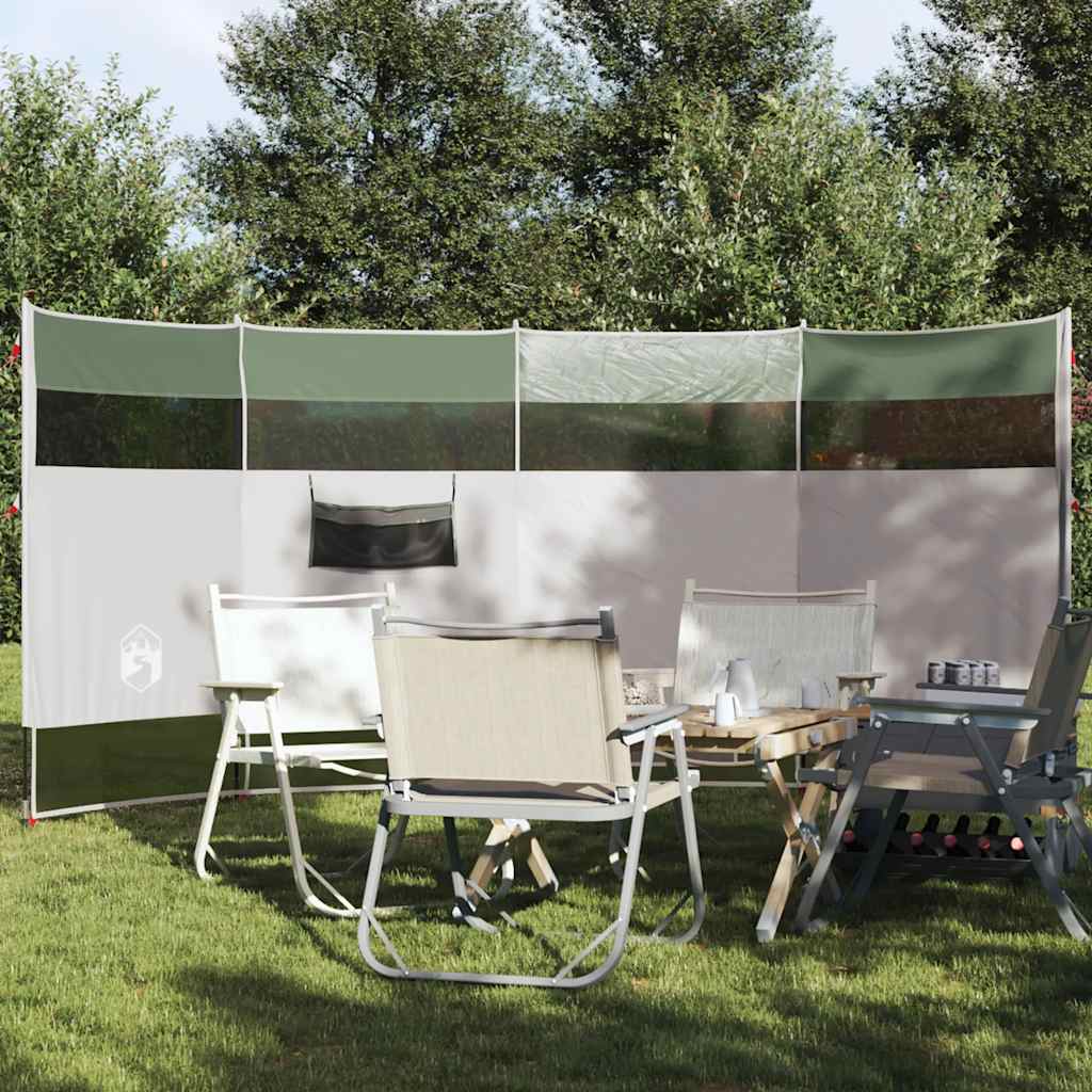 Corta-vento de campismo 366x152x152 cm impermeável verde