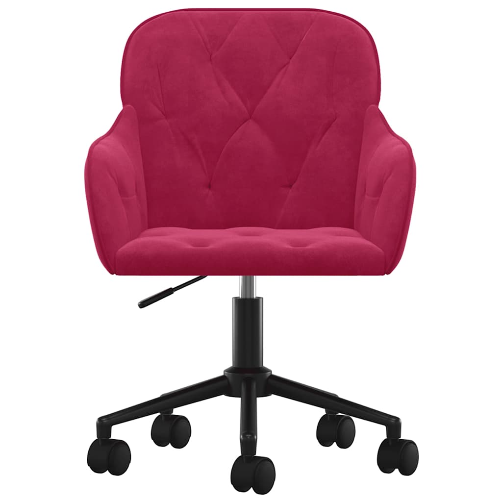 Cadeiras de jantar giratórias 2 pcs veludo vermelho tinto