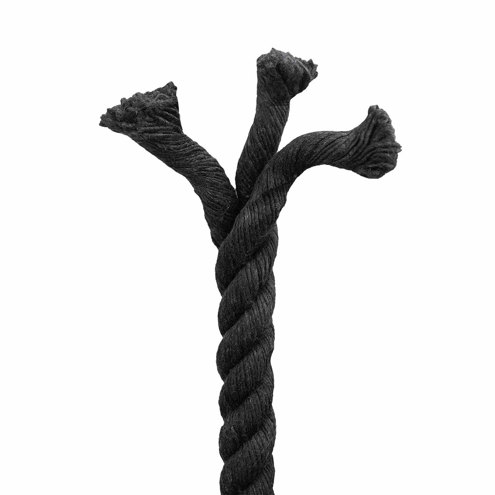 Corda de algodão 16 mm 100 m preto 100% algodão