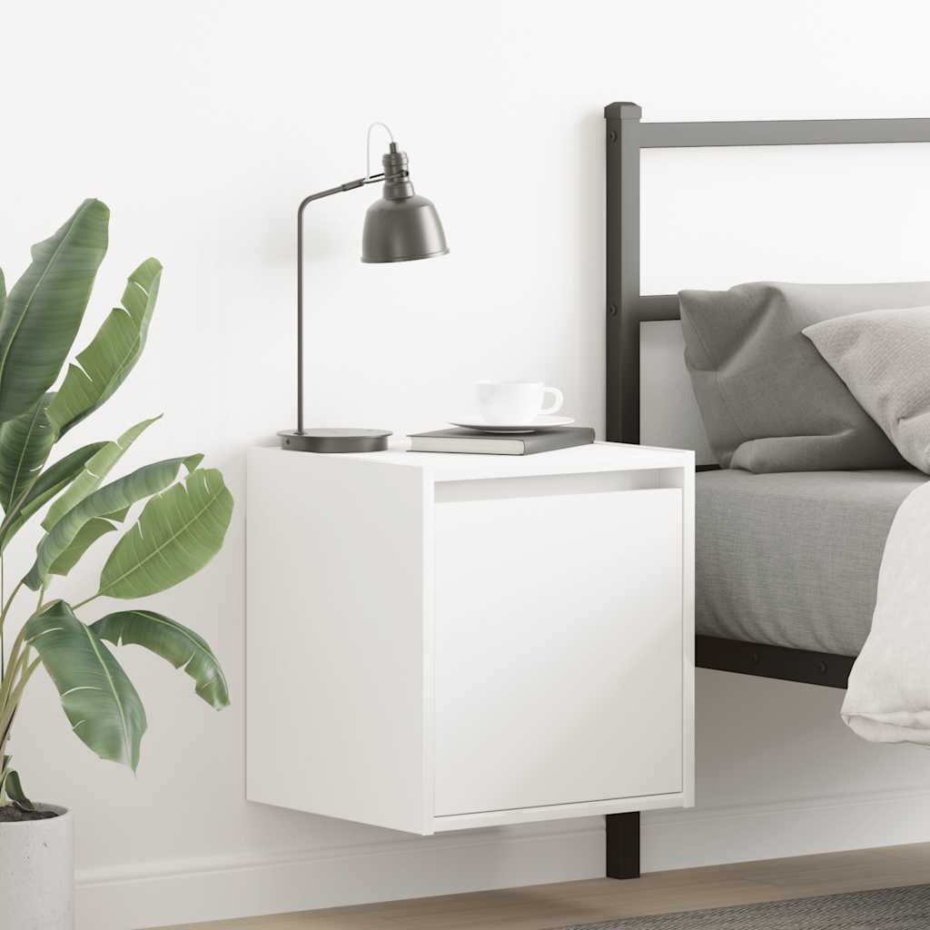 Mesa de cabeceira de parede 38x34x40 cm branco