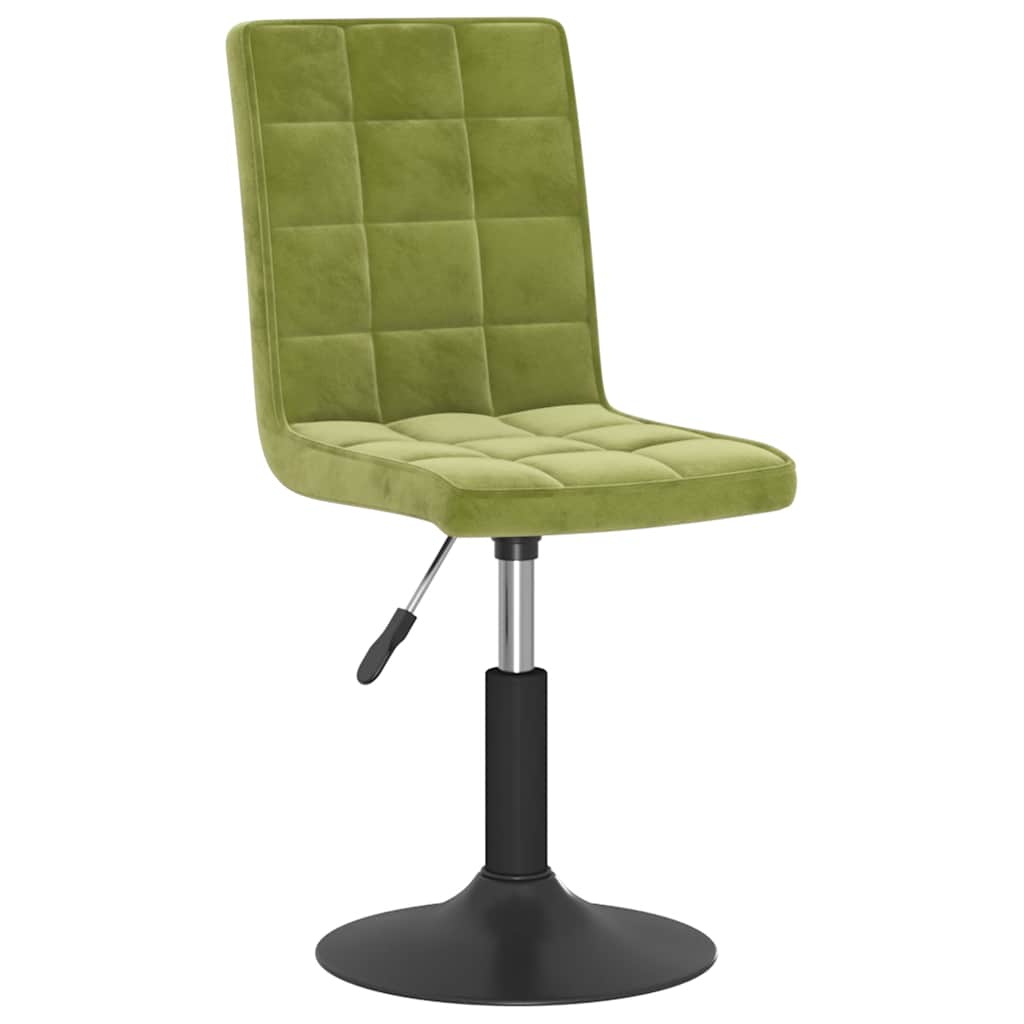 Cadeiras de jantar giratórias 2 pcs veludo verde-claro