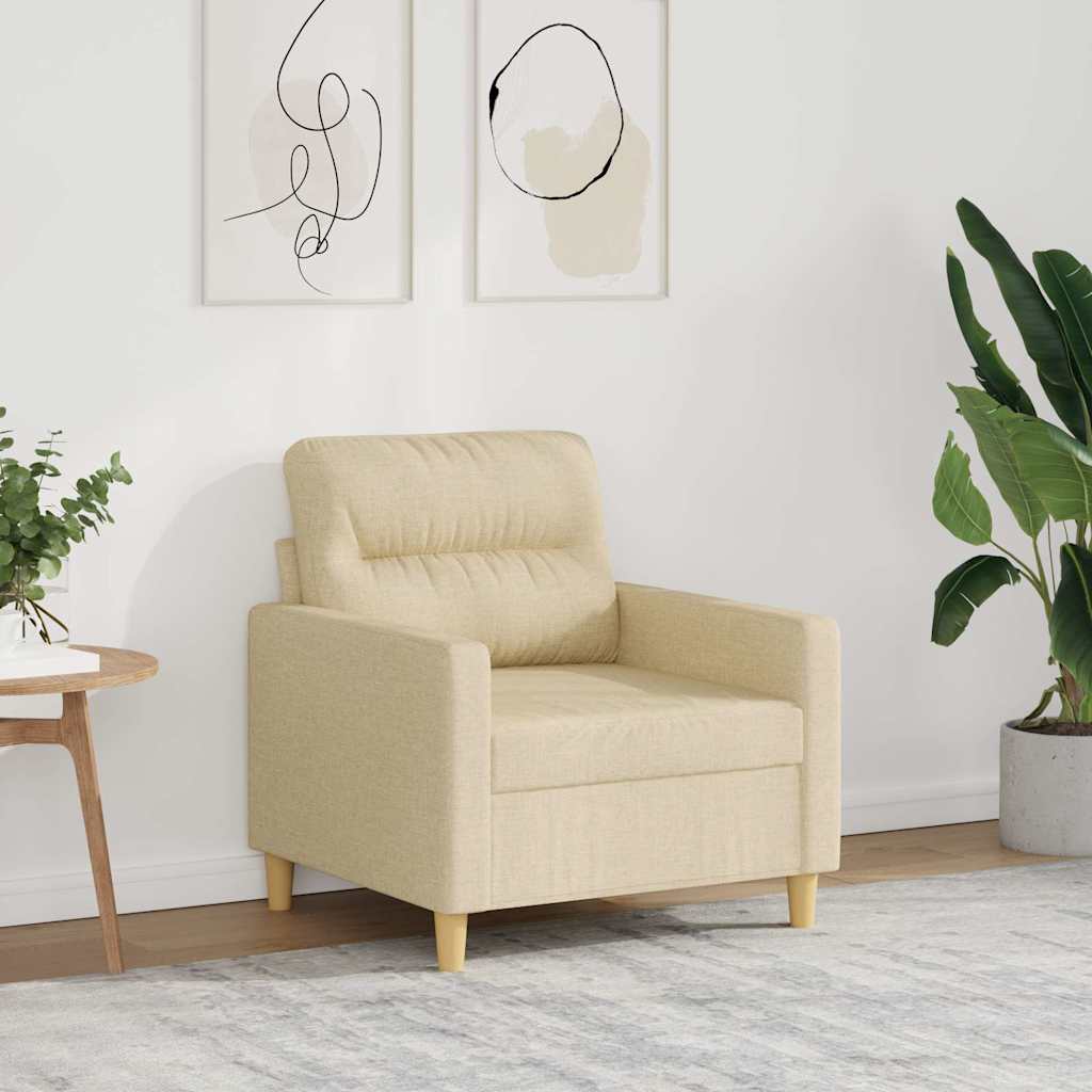Poltrona 60 cm tecido cor creme