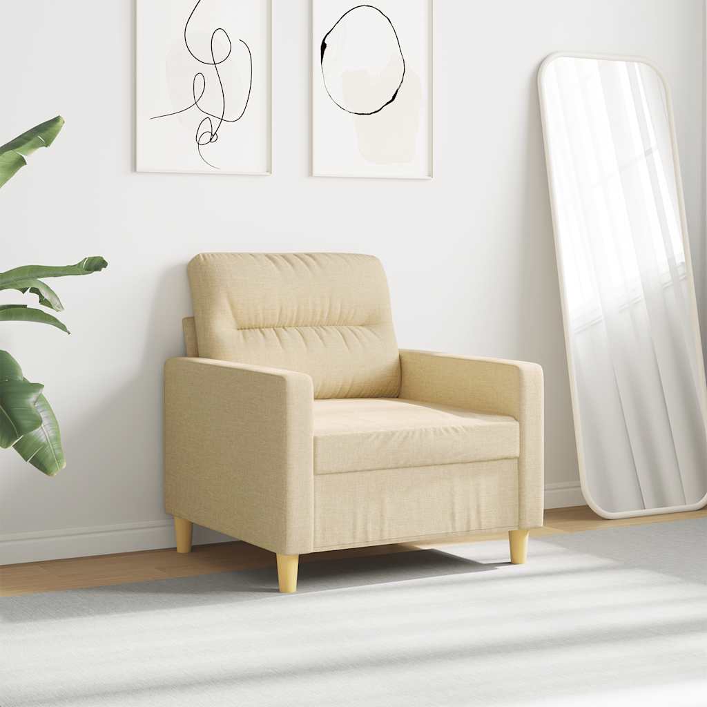 Poltrona 60 cm tecido cor creme