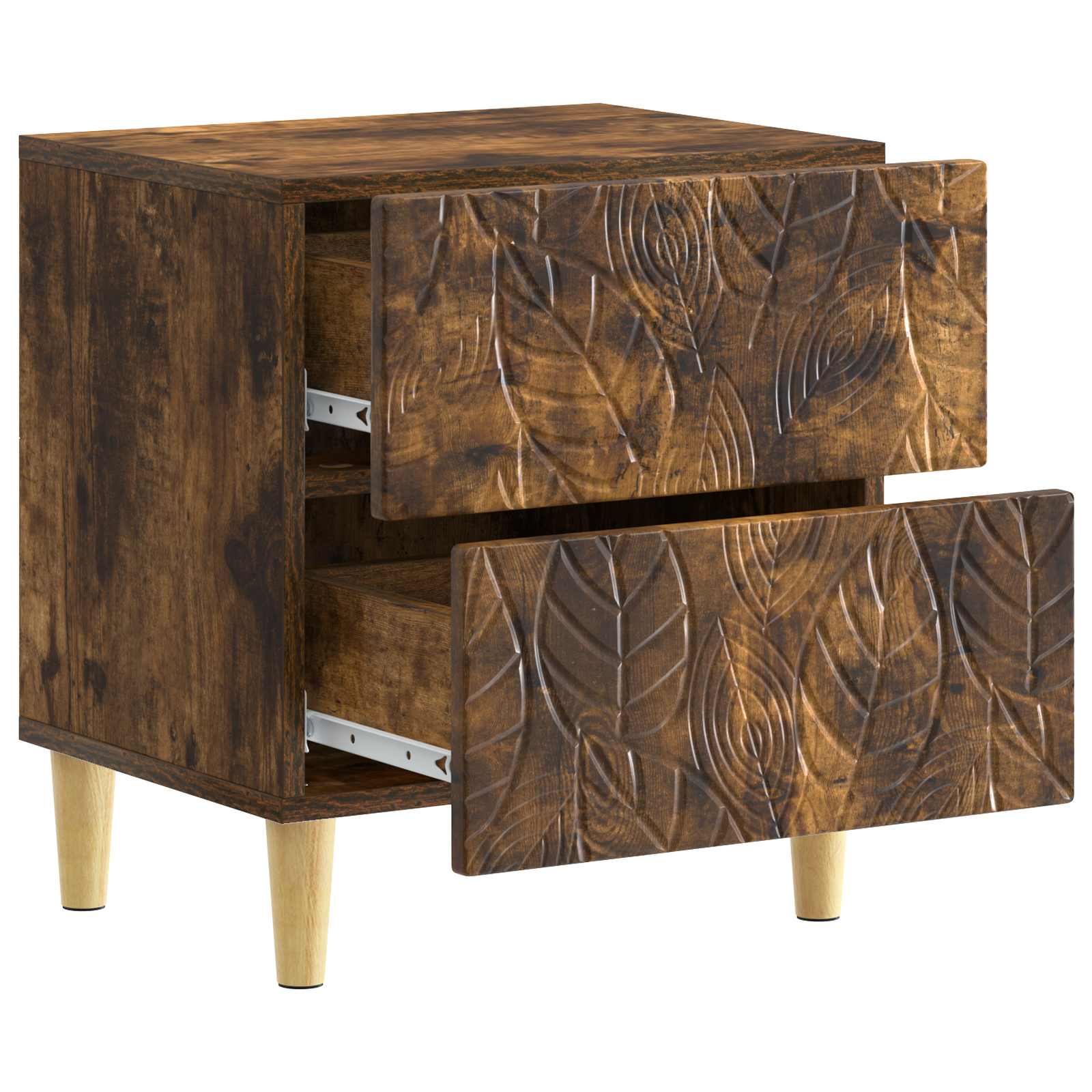 Mesa-de-cabeceira carvalho fumado 43 x 34,5 x 48 cm