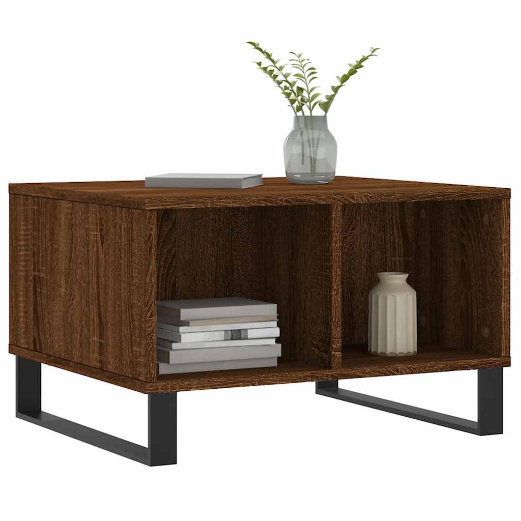 Mesa de centro 60x50x36,5cm derivados madeira carvalho castanho
