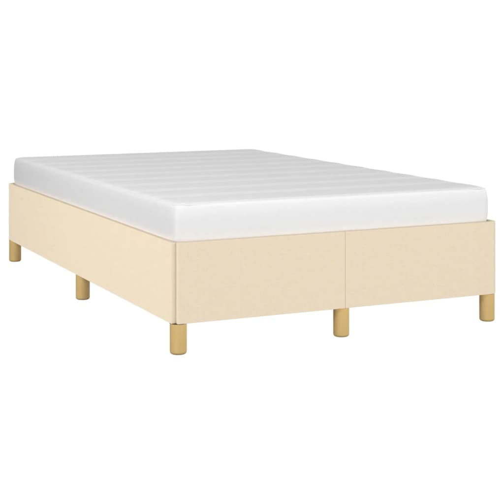 Estrutura de cama sem colchão 120x200 cm tecido cor creme