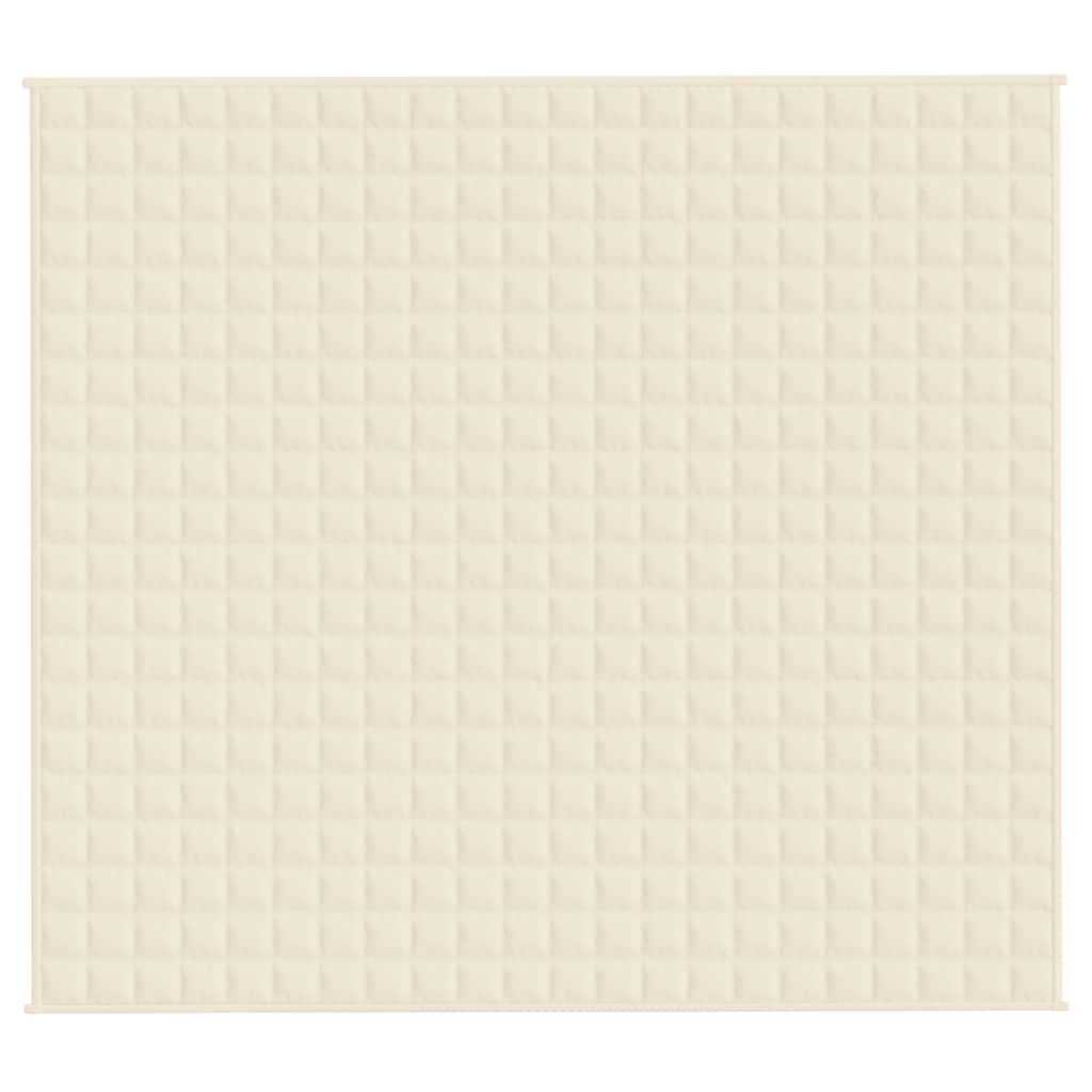 Manta pesada 9 kg 200x225 cm tecido creme-claro