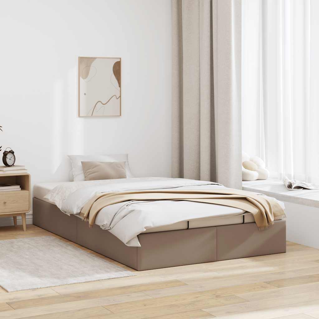 Estrutura de cama otomana sem colchão cappucino 120x200 cm