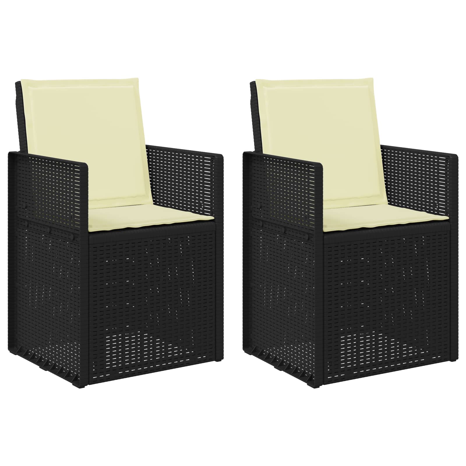 Cadeiras de jantar para jardim 2 unid. antracite e creme PP