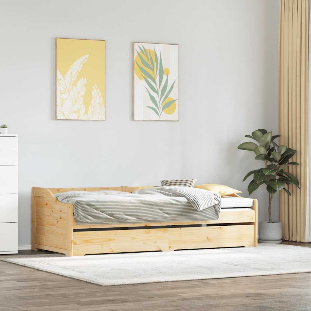 Sofá-cama com gavetão sem colchão irun 90x200 cm
