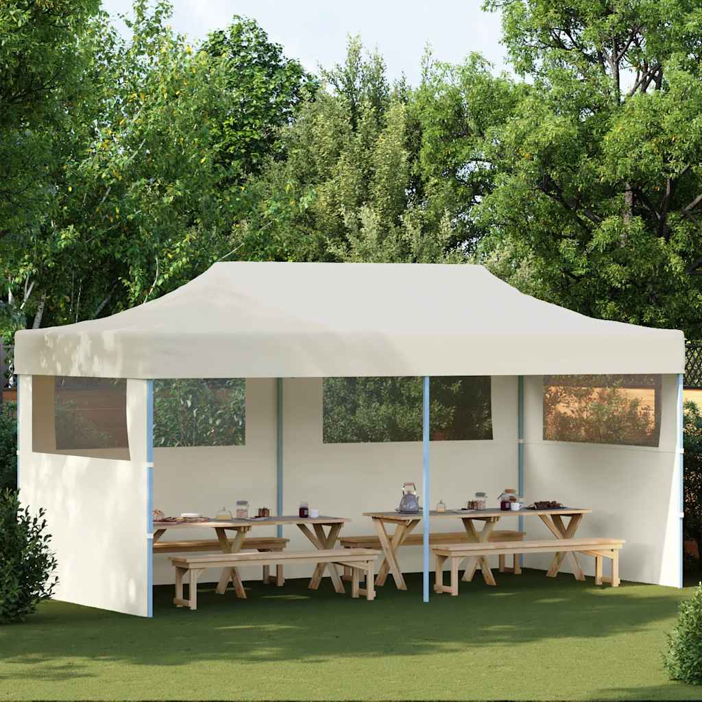 Tenda para festas pop-up dobrável 3 x 6 m creme
