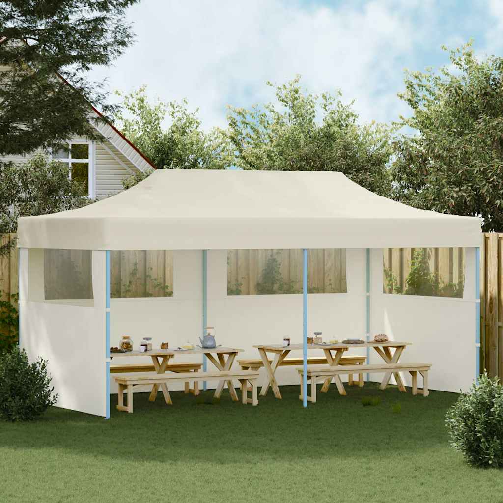Tenda para festas pop-up dobrável 3 x 6 m creme