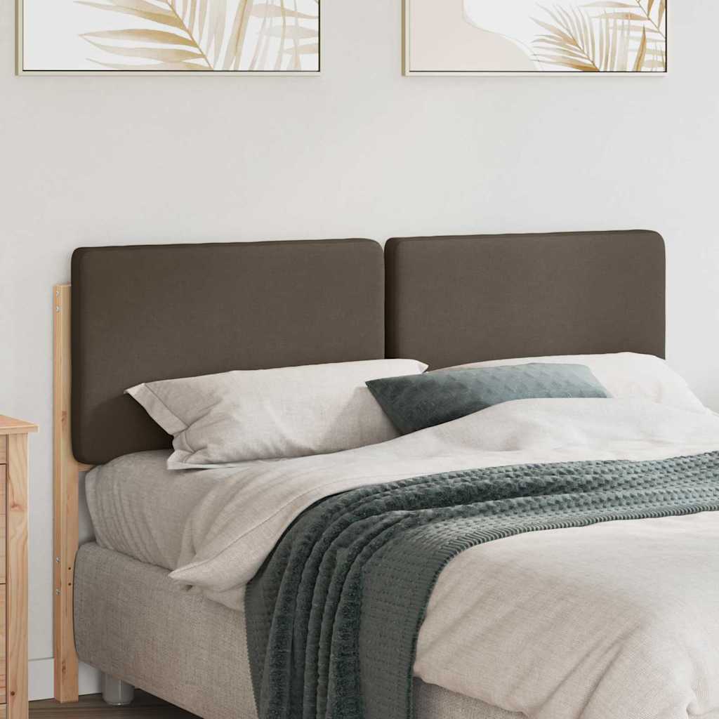Cabeceira estofada com cabeceira marrom e taupe 160 cm