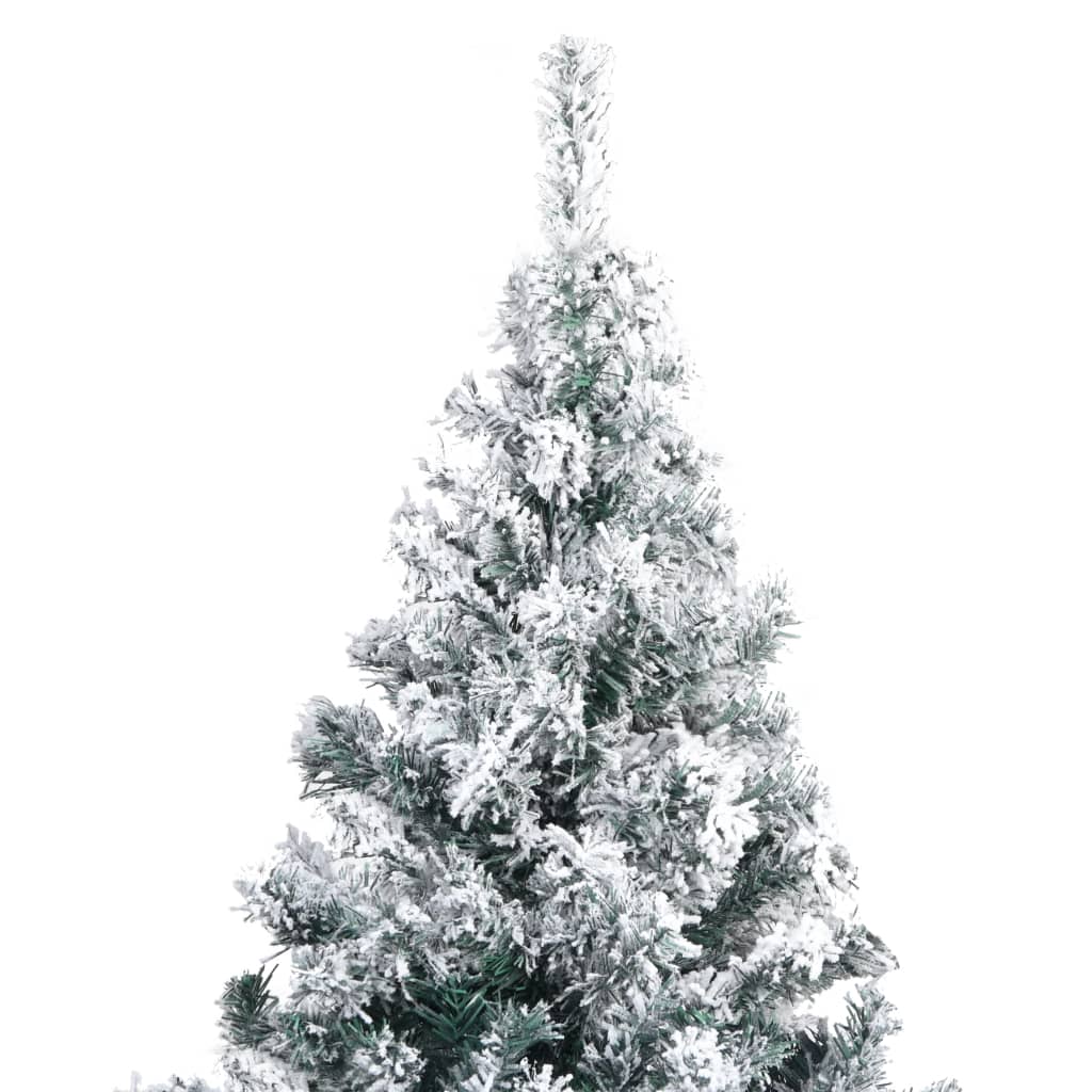 Árvore de natal artificial c/ flocos de neve 240 cm PVC verde