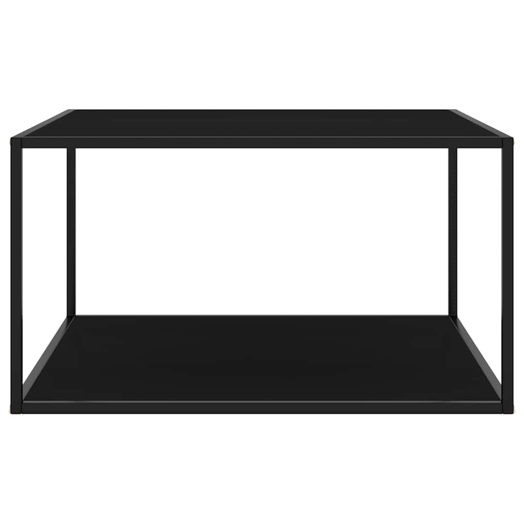 Mesa de centro 90x90x50 cm preto com vidro preto