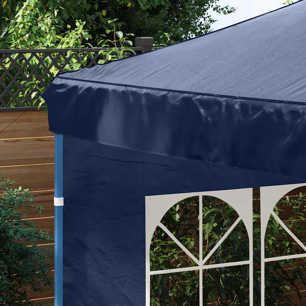 Parede lateral com janela p/ tenda de festas 2 pcs PE azul