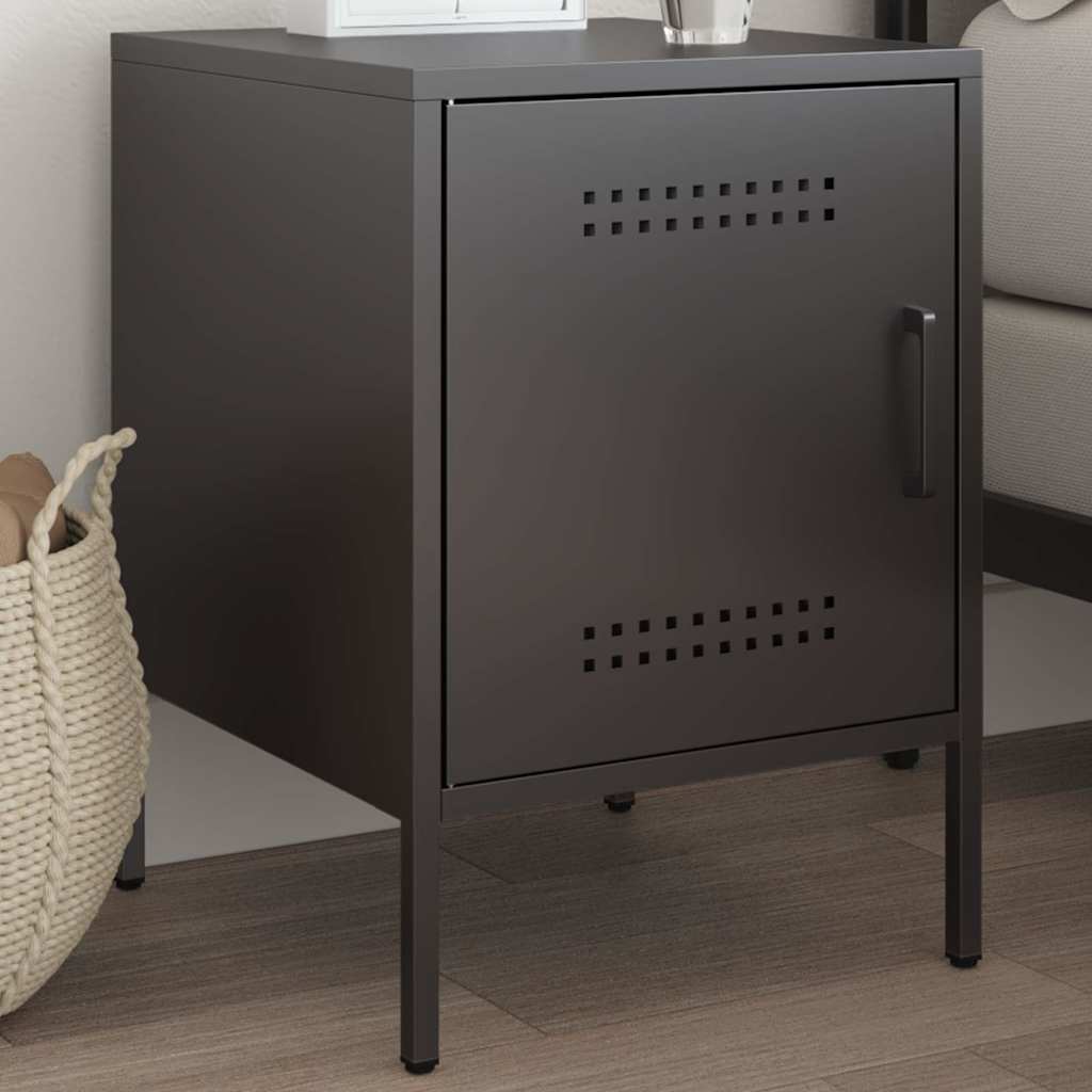 Mesa de cabeceira 36x39x50,5 cm aço preto