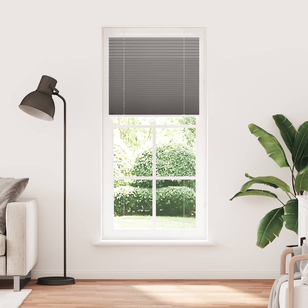 Antracite plissada cega 90x200 cm largura tecido 89,4 cm
