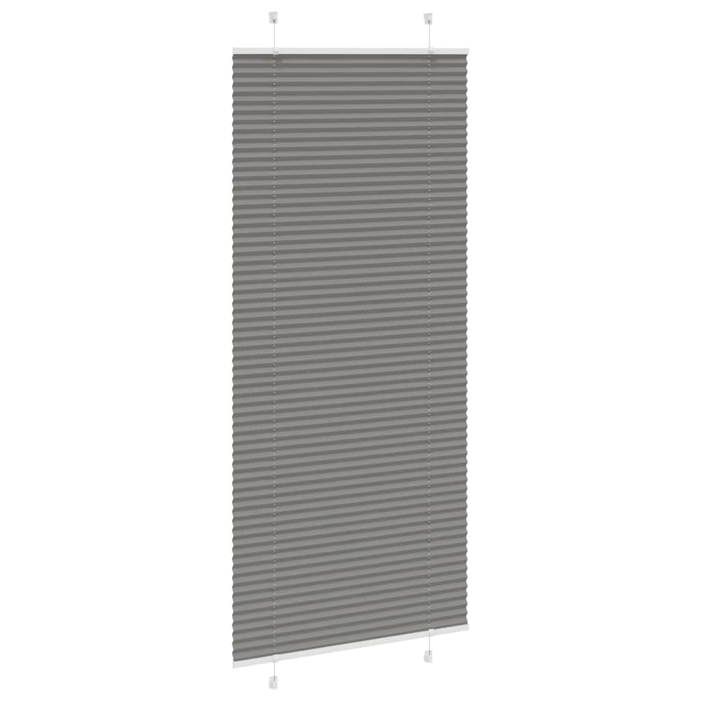 Antracite plissada cega 90x200 cm largura tecido 89,4 cm