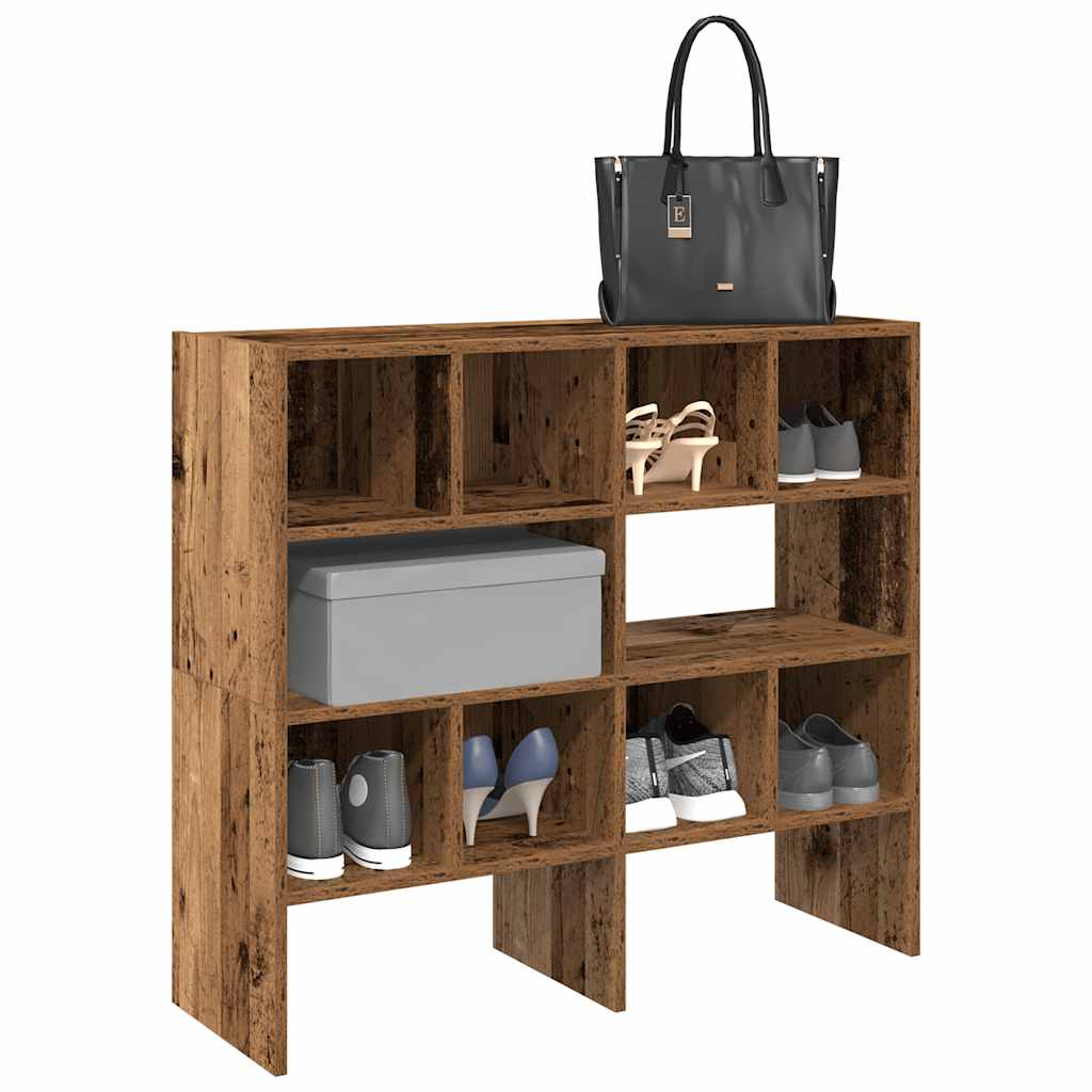 Sapateiras 2 pcs empilháveis 89,5x30x40 cm madeira velha
