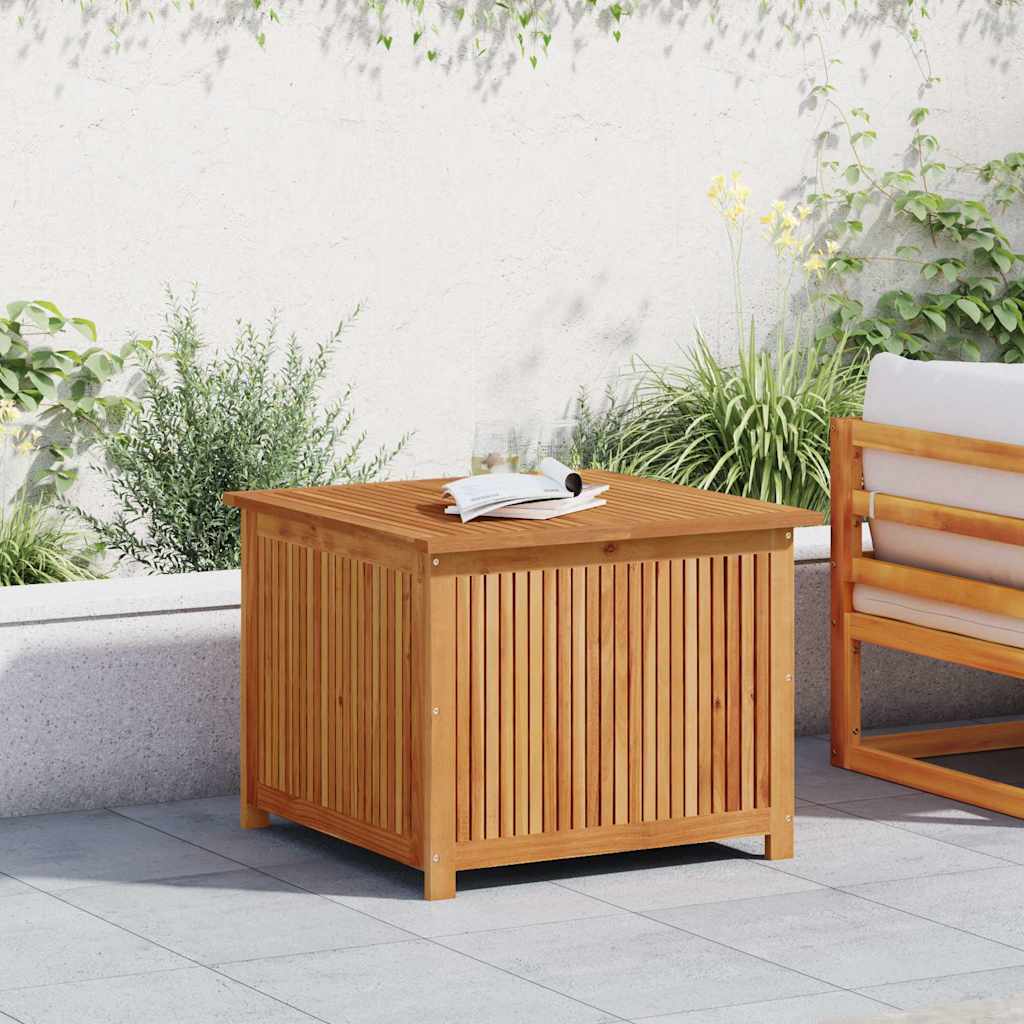 Caixa de arrumação para jardim 75x75x58 cm acácia maciça