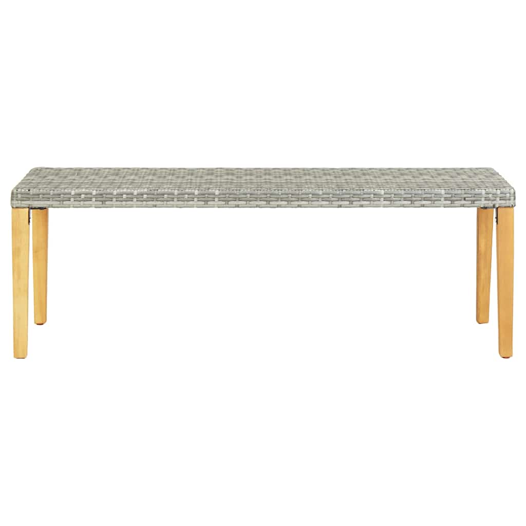 Banco de jardim 80 cm vime PE cinzento