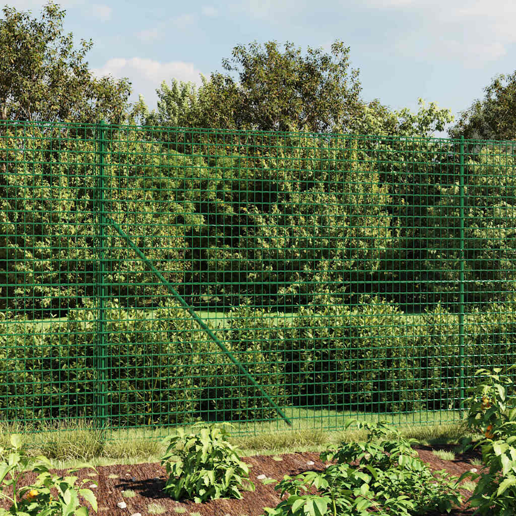 Cerca de malha de arame 2,2x25 m aço galvanizado verde