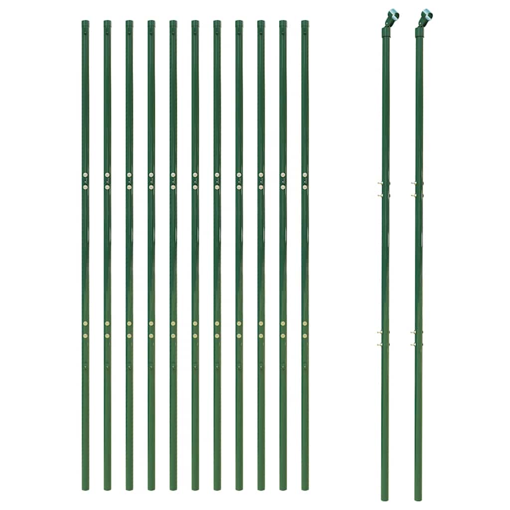 Cerca de malha de arame 2,2x25 m aço galvanizado verde
