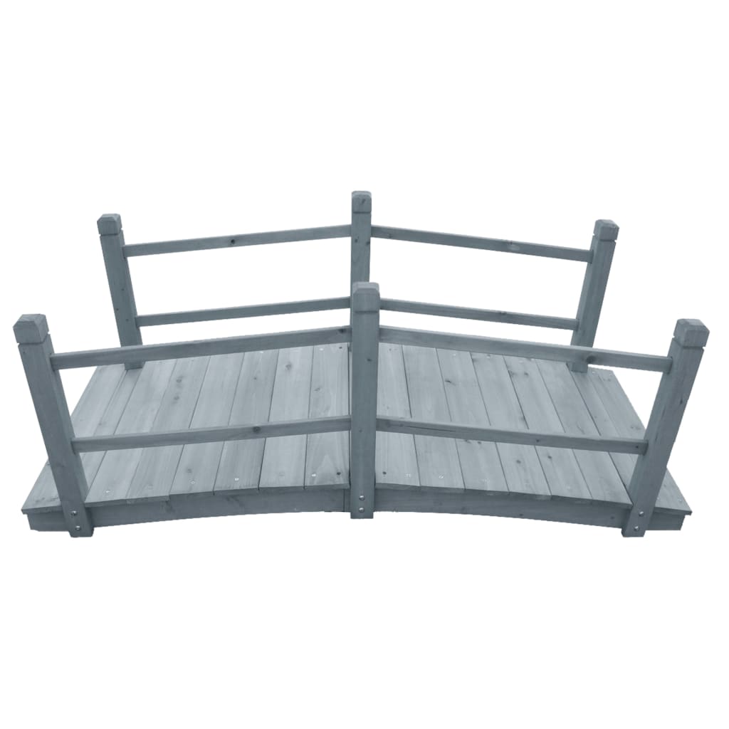 Ponte de jardim 140x60x56 cm madeira de abeto maciça cinzento