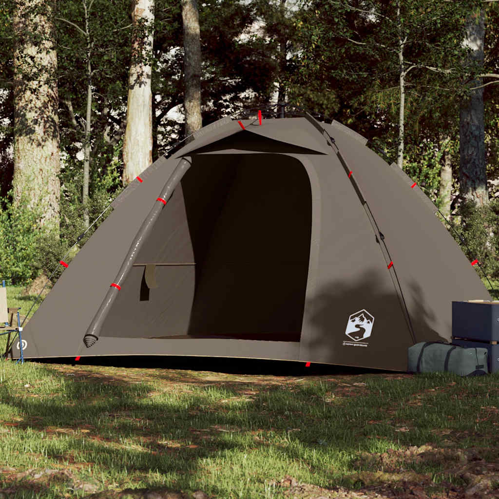Tenda de pesca para 4 pessoas libertação rápida castanho