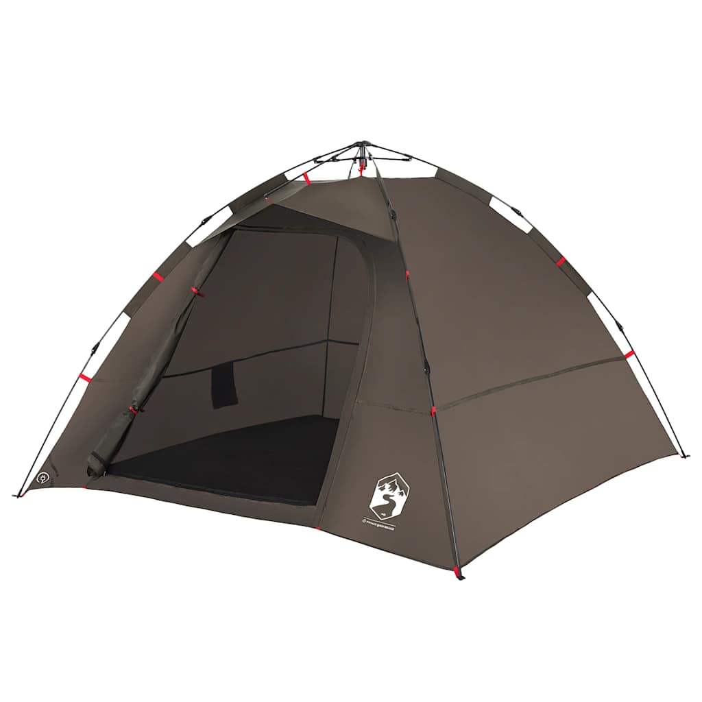 Tenda de pesca para 4 pessoas libertação rápida castanho