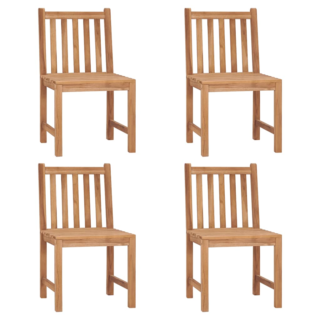 Cadeiras de jardim c/ almofadões 4 pcs madeira de teca maciça