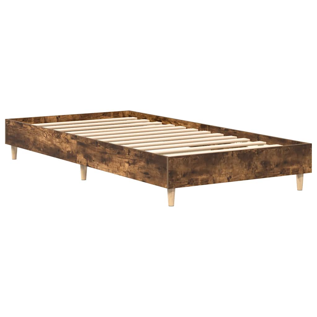 Estrutura cama s/ colchão 90x200 cm carvalho fumado