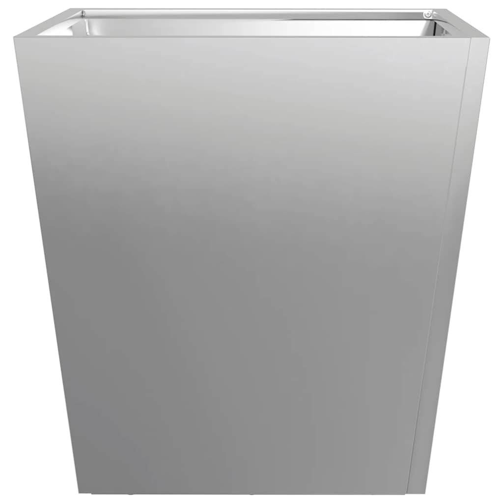 Vaso/floreira de jardim 40x40x40 cm aço galvanizado