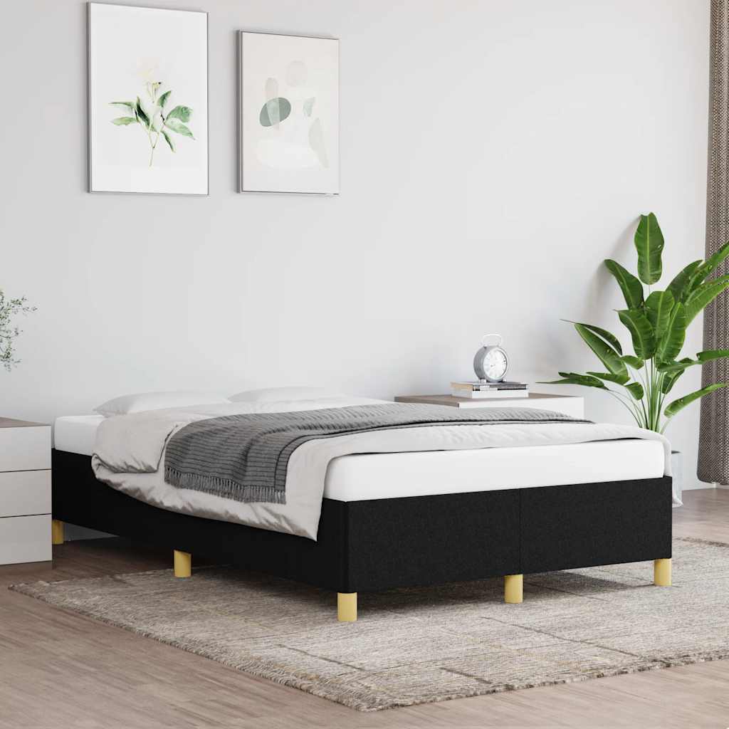 Estrutura de cama sem colchão 120x200 cm tecido preto