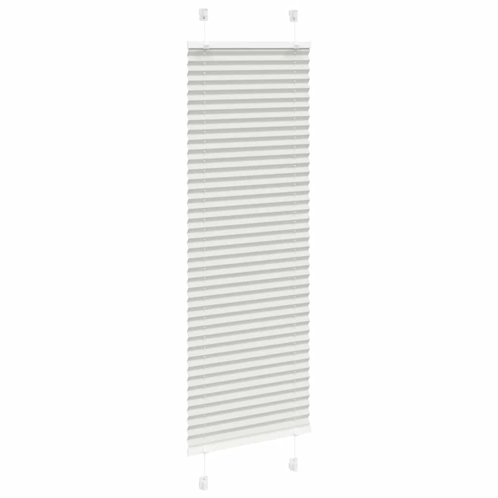 Cinzento luz plissada cega 45x100 cm largura tecido 44,4 cm