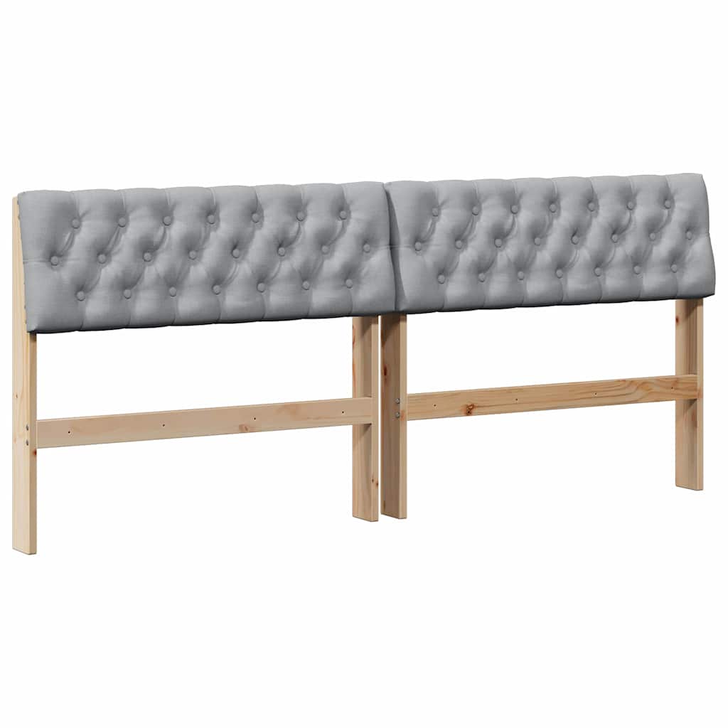 Cabeceira estofada cinzento-claro 180 cm