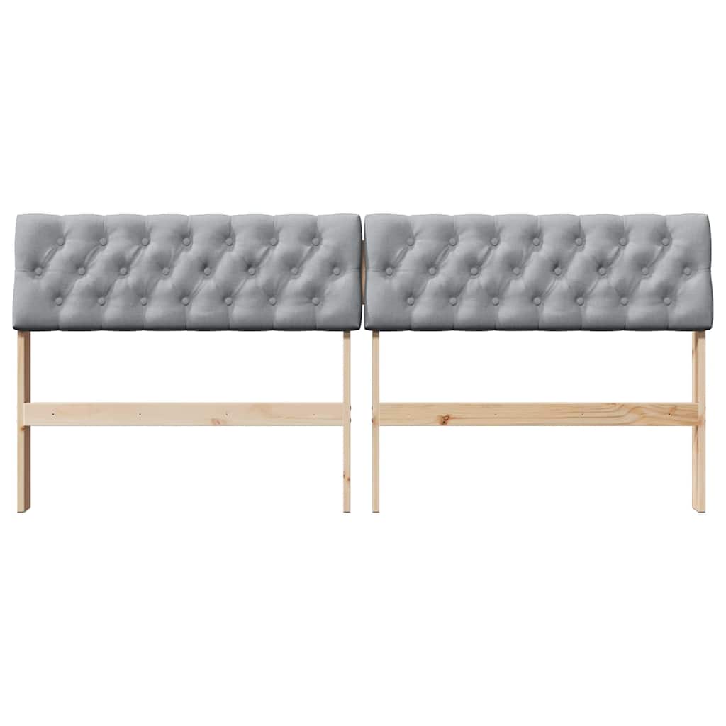Cabeceira estofada cinzento-claro 180 cm