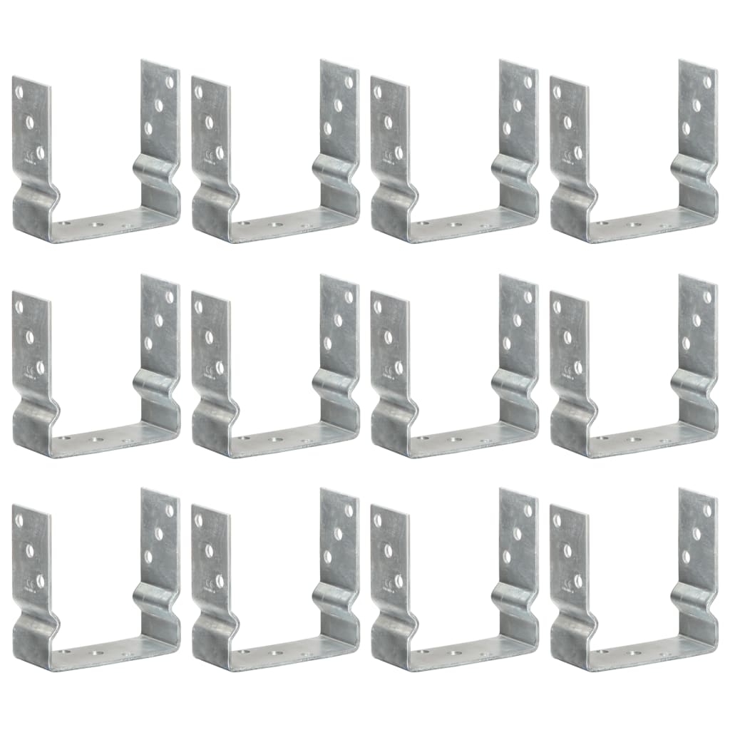 Âncoras de vedação 12 pcs 14x6x15 cm aço galvanizado prateado