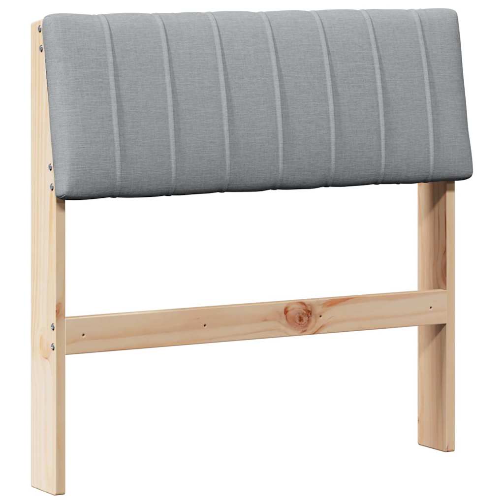 Cabeceira estofada cinzento-claro 80 cm