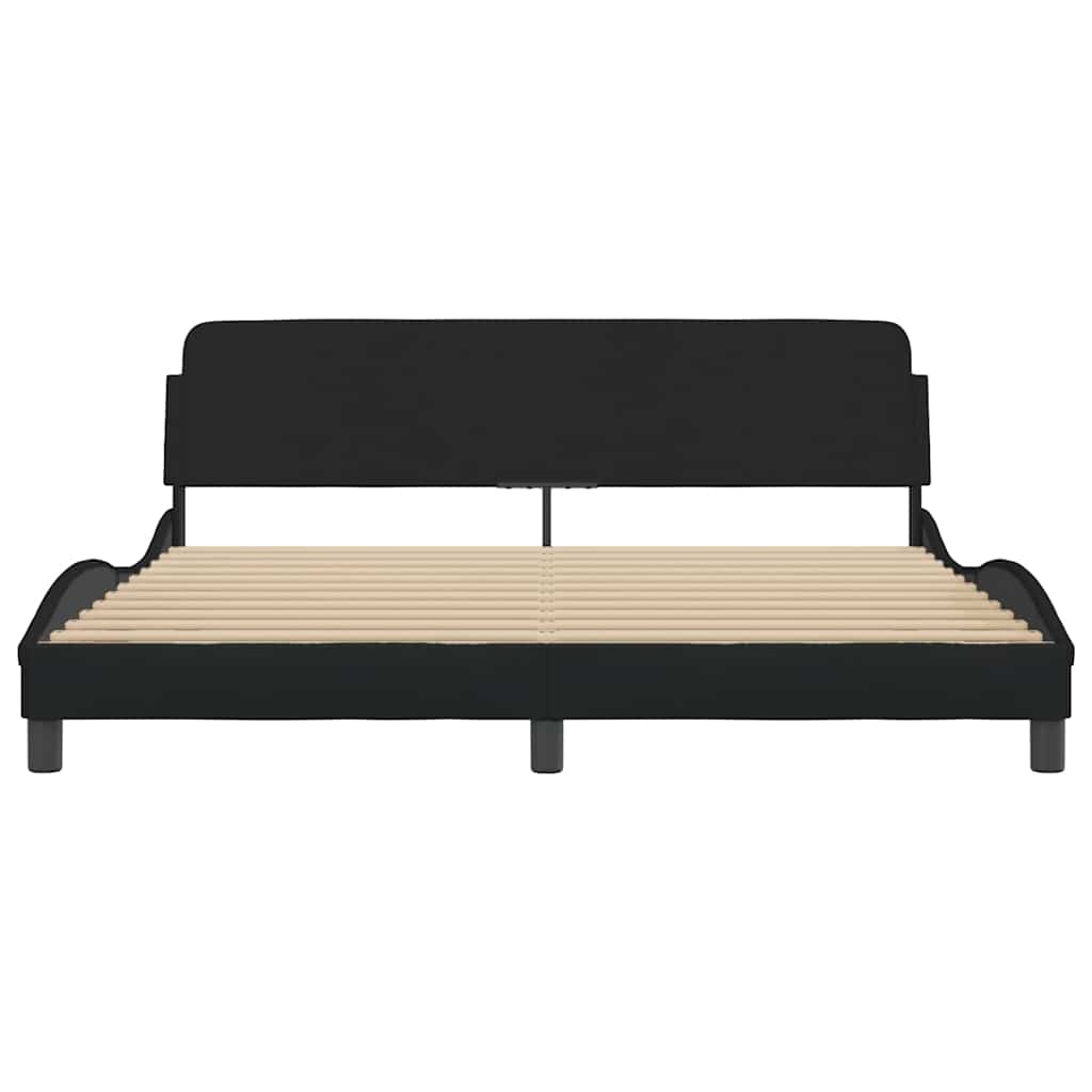 Estrutura de cama dover preta 180x200 cm em tecido