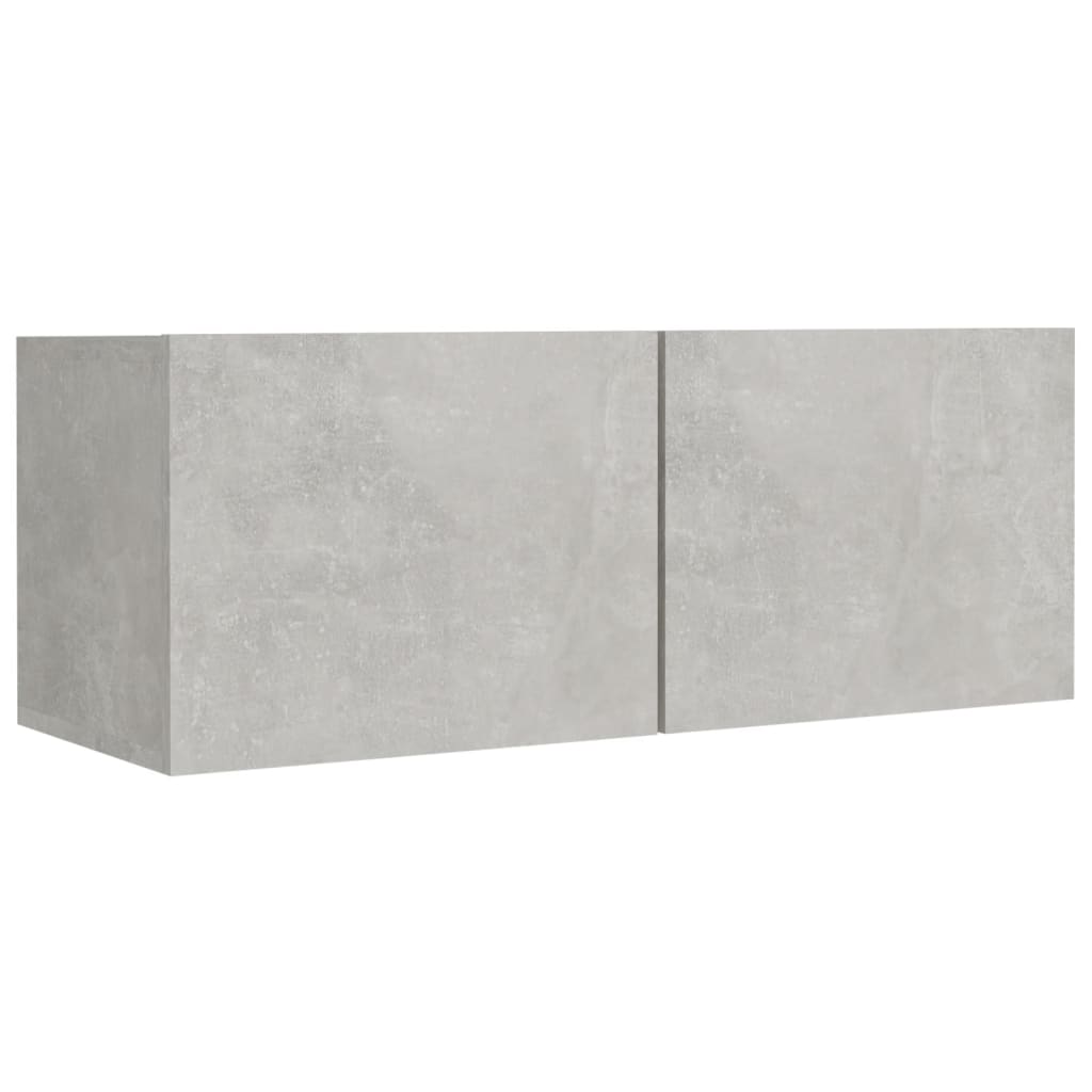 Conjunto móveis de TV 8 pcs madeira processada cinzento cimento