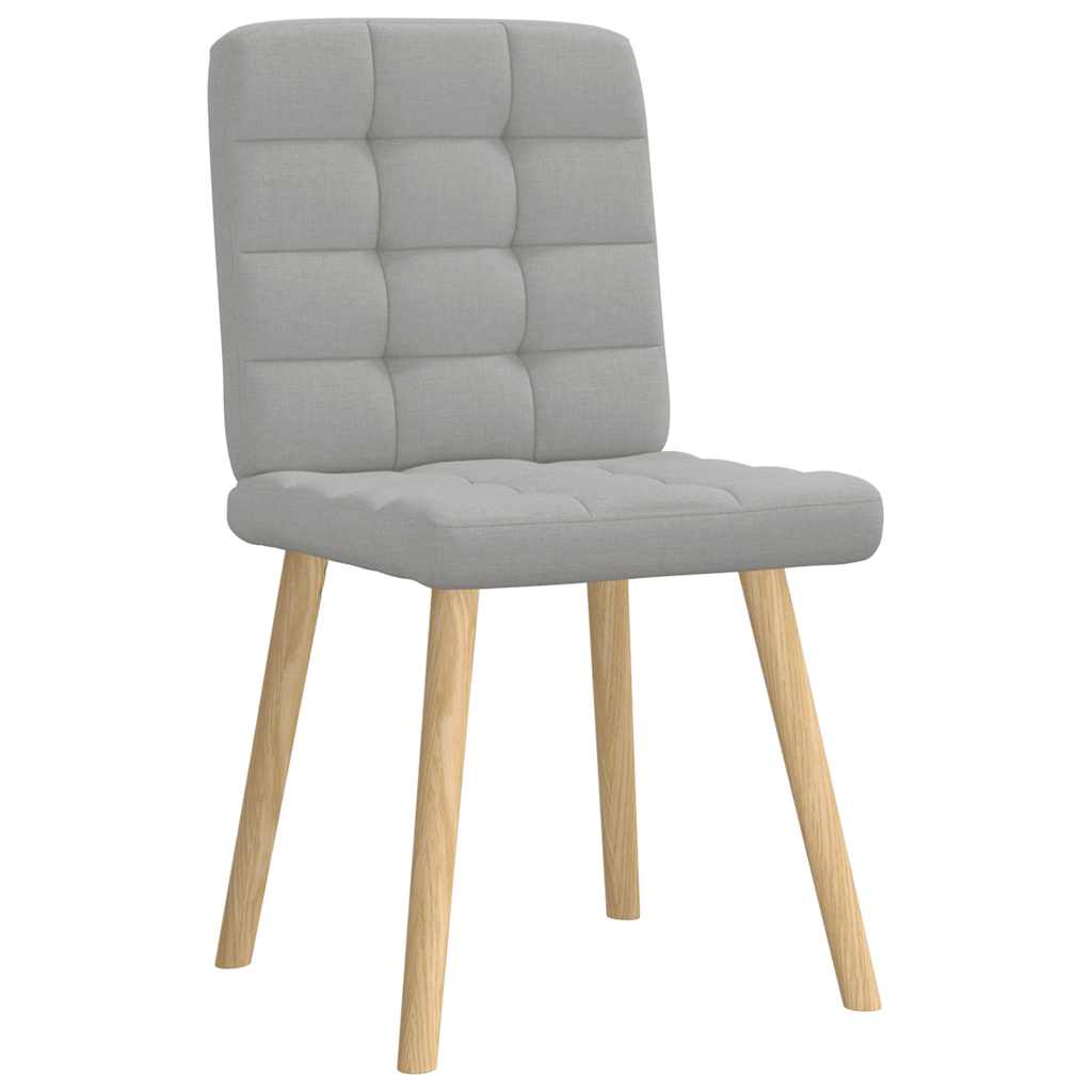 Cadeiras de jantar 4 pcs tecido cinza nuvem