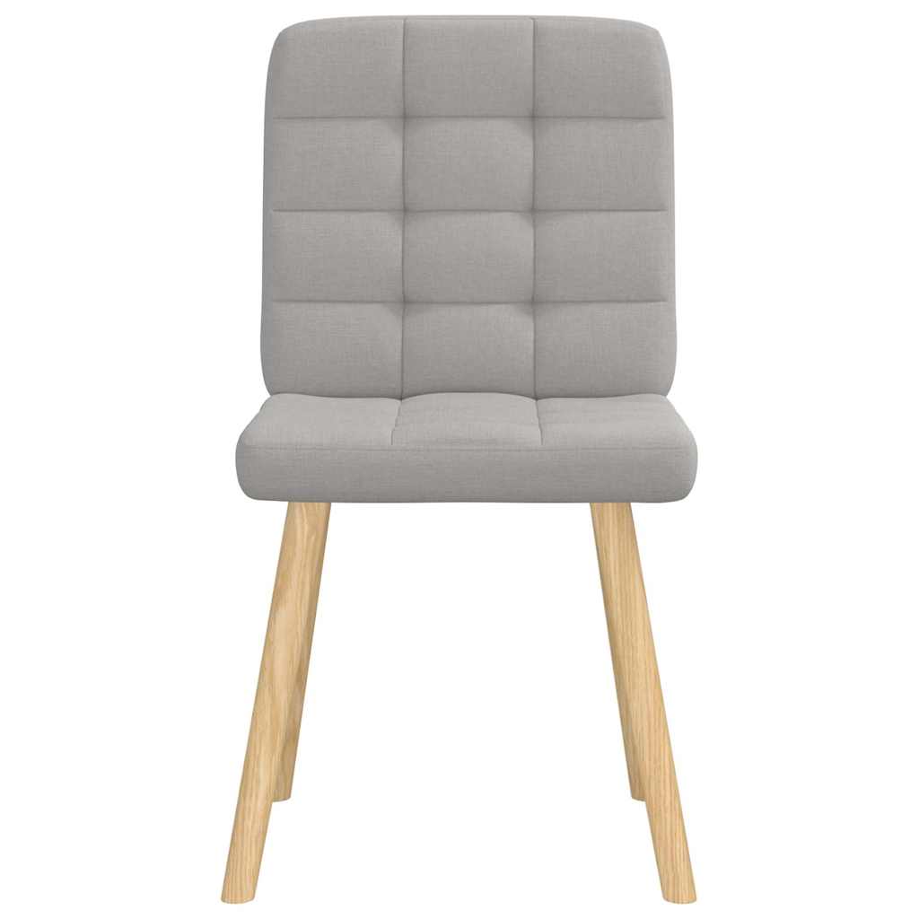 Cadeiras de jantar 4 pcs tecido cinza nuvem