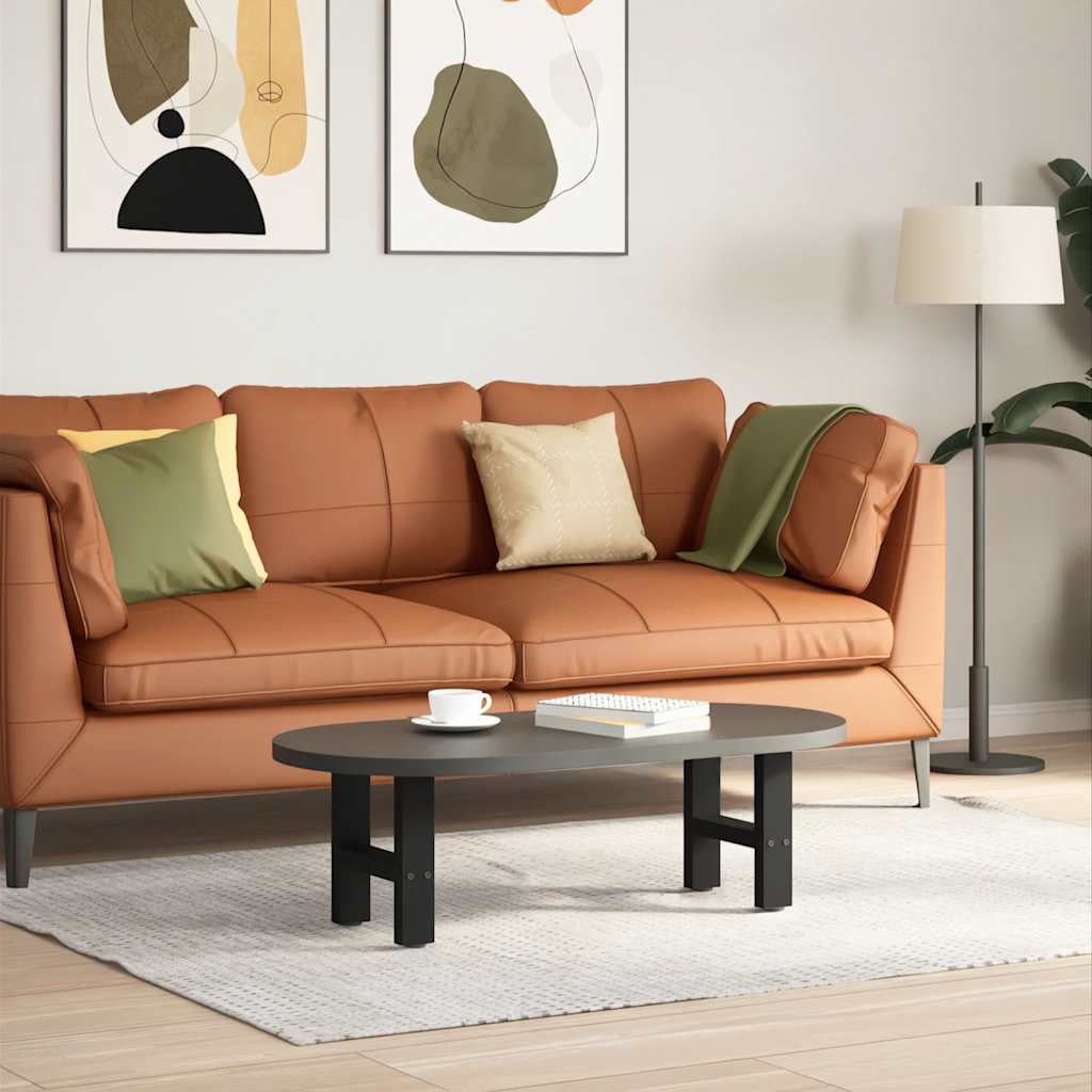 Pés para mesa de centro pretos 2 peças 30x(30-31) cm aço
