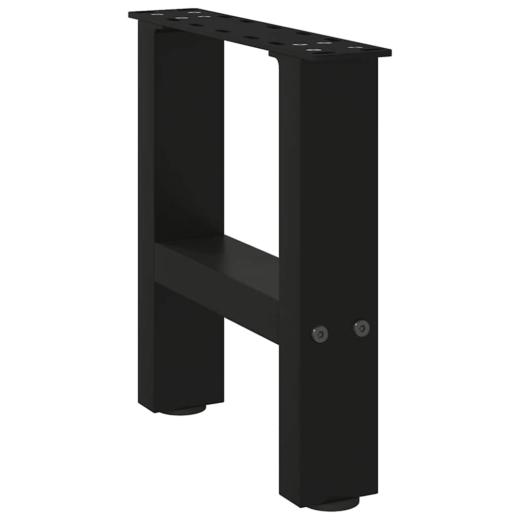 Pés para mesa de centro pretos 2 peças 30x(30-31) cm aço