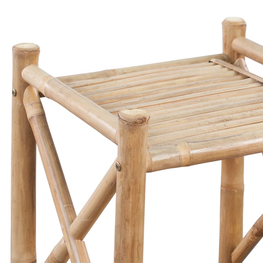 Estante de bambu quadrada com 4 prateleiras
